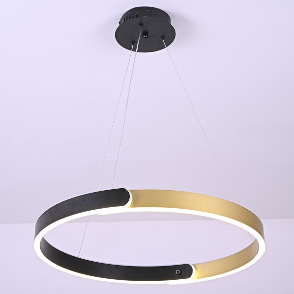 Lampa wisząca Ontario czarno-złota LED 2x36W Neutralna biel 3500lm IdeaLED