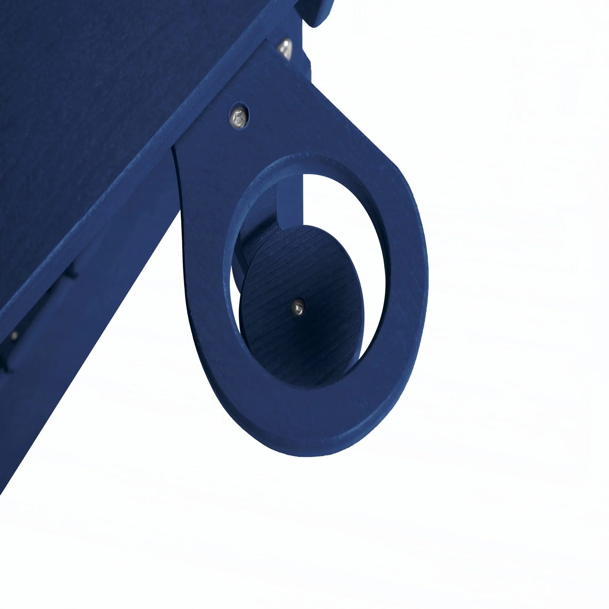 HDPE Folding Adirondack Chair with Dual Cup Holder,Blue