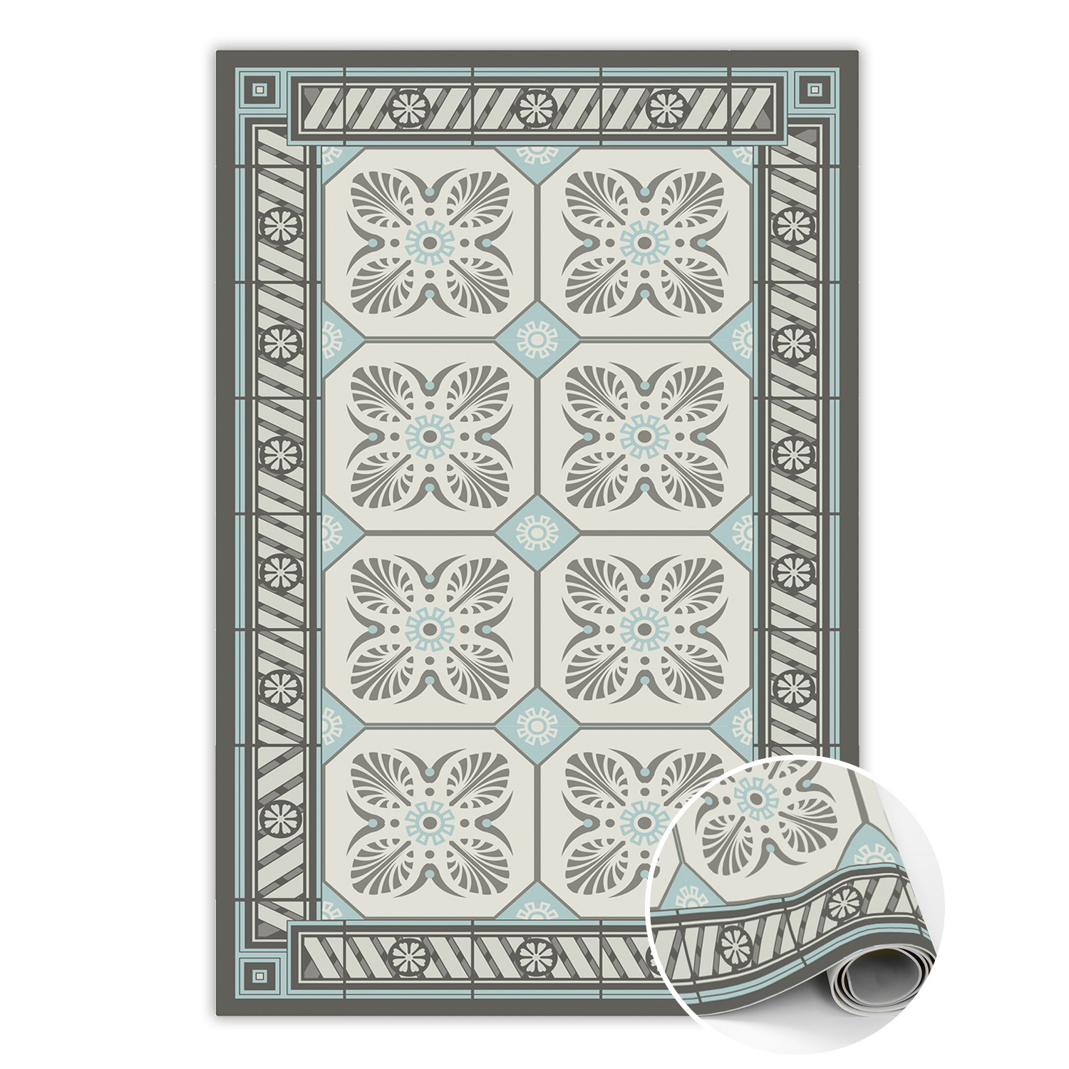 Modny dywan winylowy Kafelki vintage 60 x 90 cm