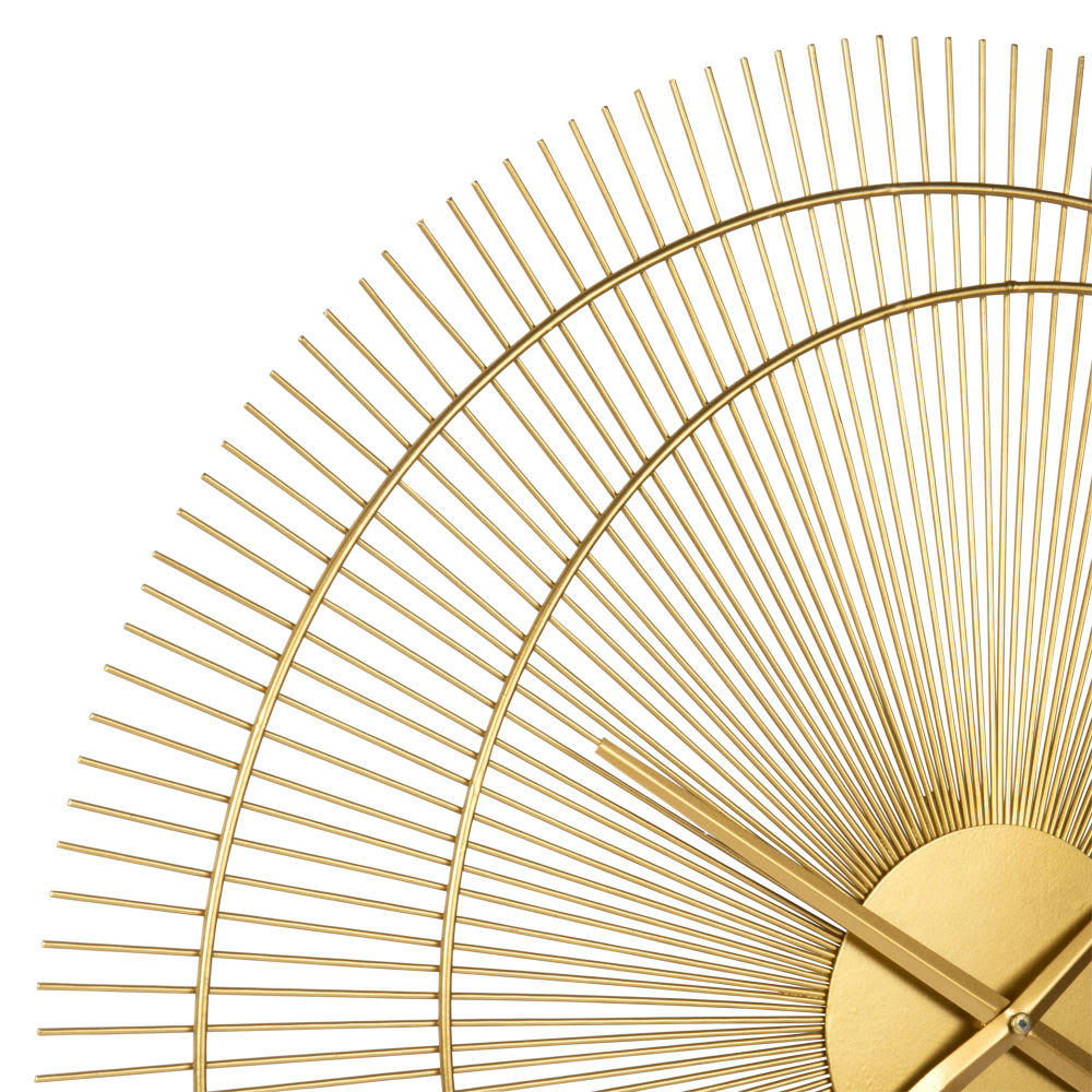 DUBAI - Horloge murale en métal doré D60