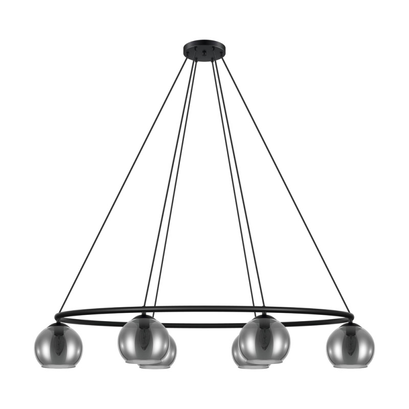 Suspension Daguelle noire E14 6 x 25 W EGLO