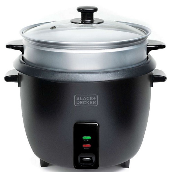 Black decker Cuiseur à riz 1.8l 700w avec panier vapeur noir - BXRC1800E