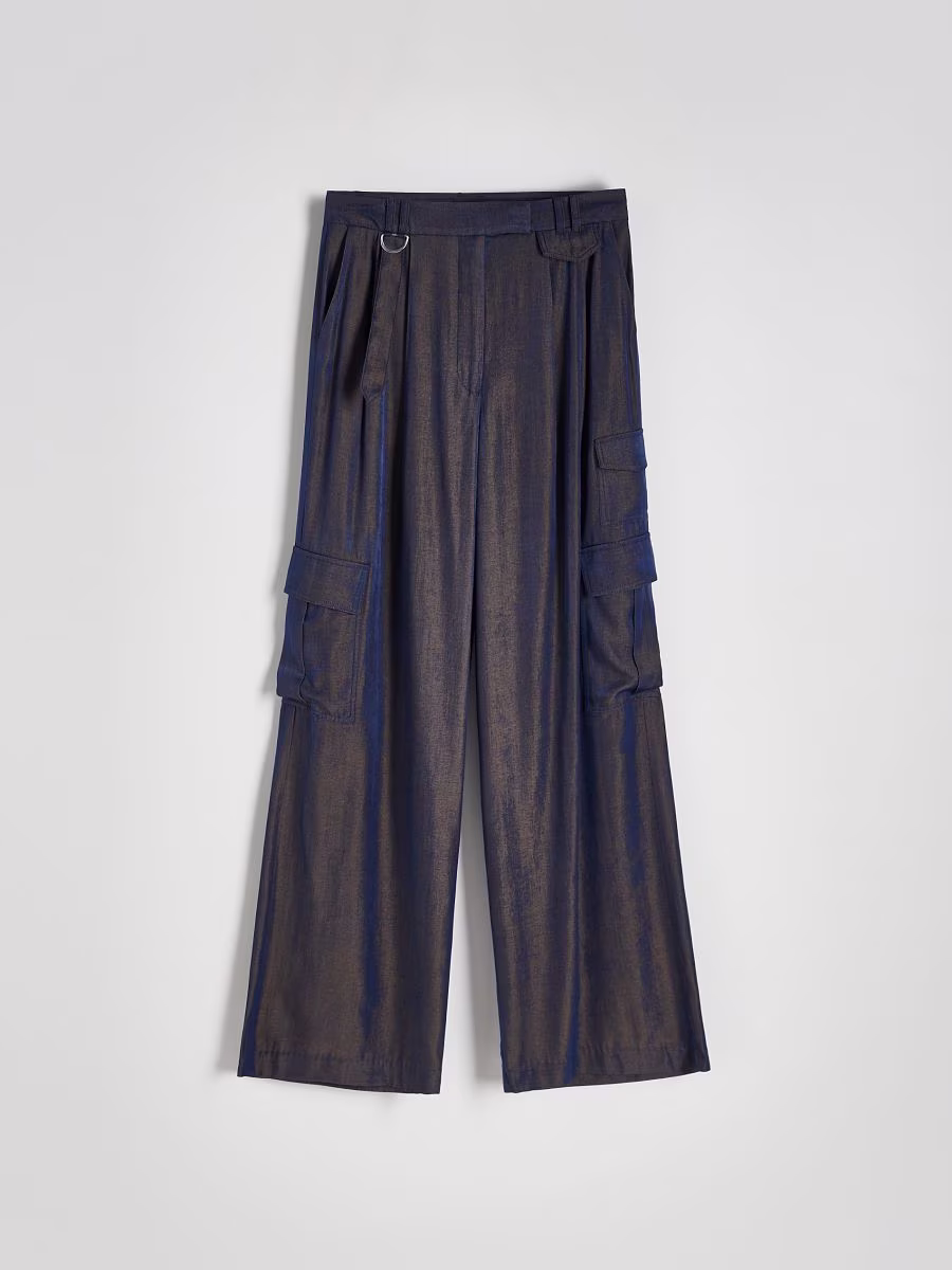 Cargo Style Satin Trousers