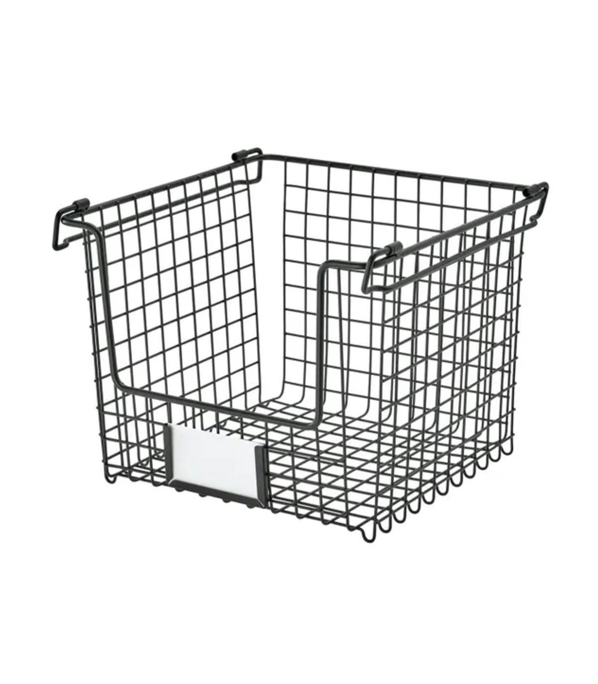 - Panier filaire acier mat - 25 x 21 x H20cm