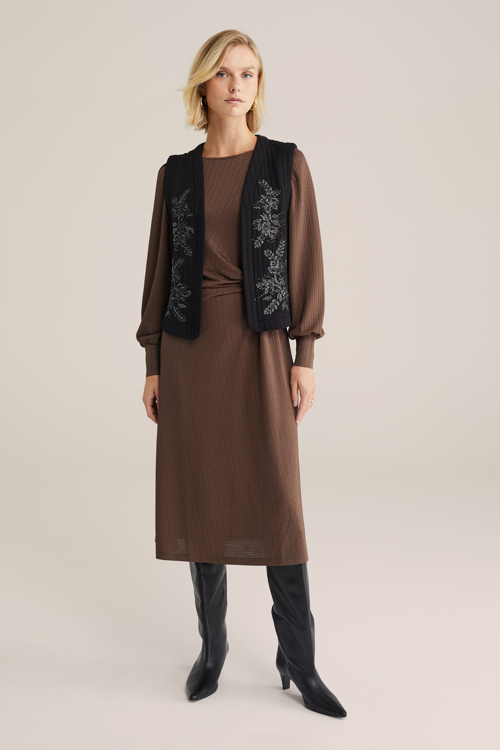 Dames gilet met pailletten