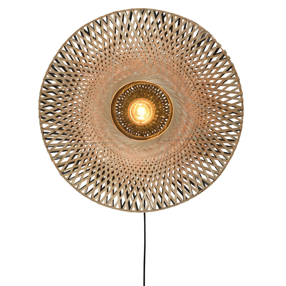 GOOD&MOJO wandlamp Kalimantan - bruin - Ø87cm