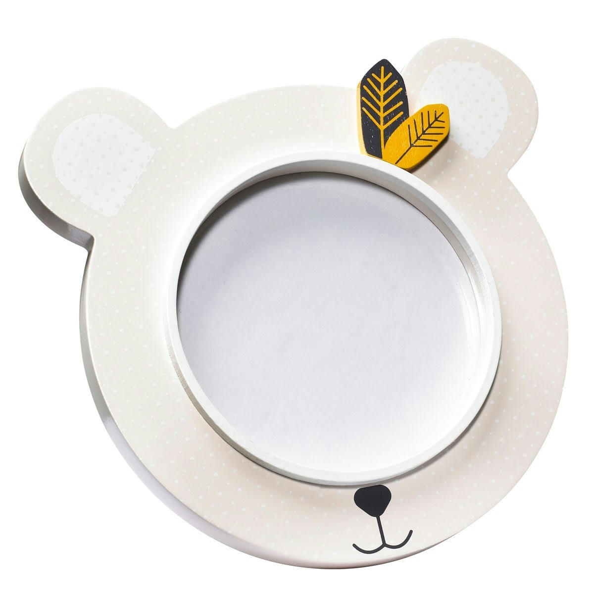 TIMOUKI - Cadre photo Ours 18x18 cm en bois beige