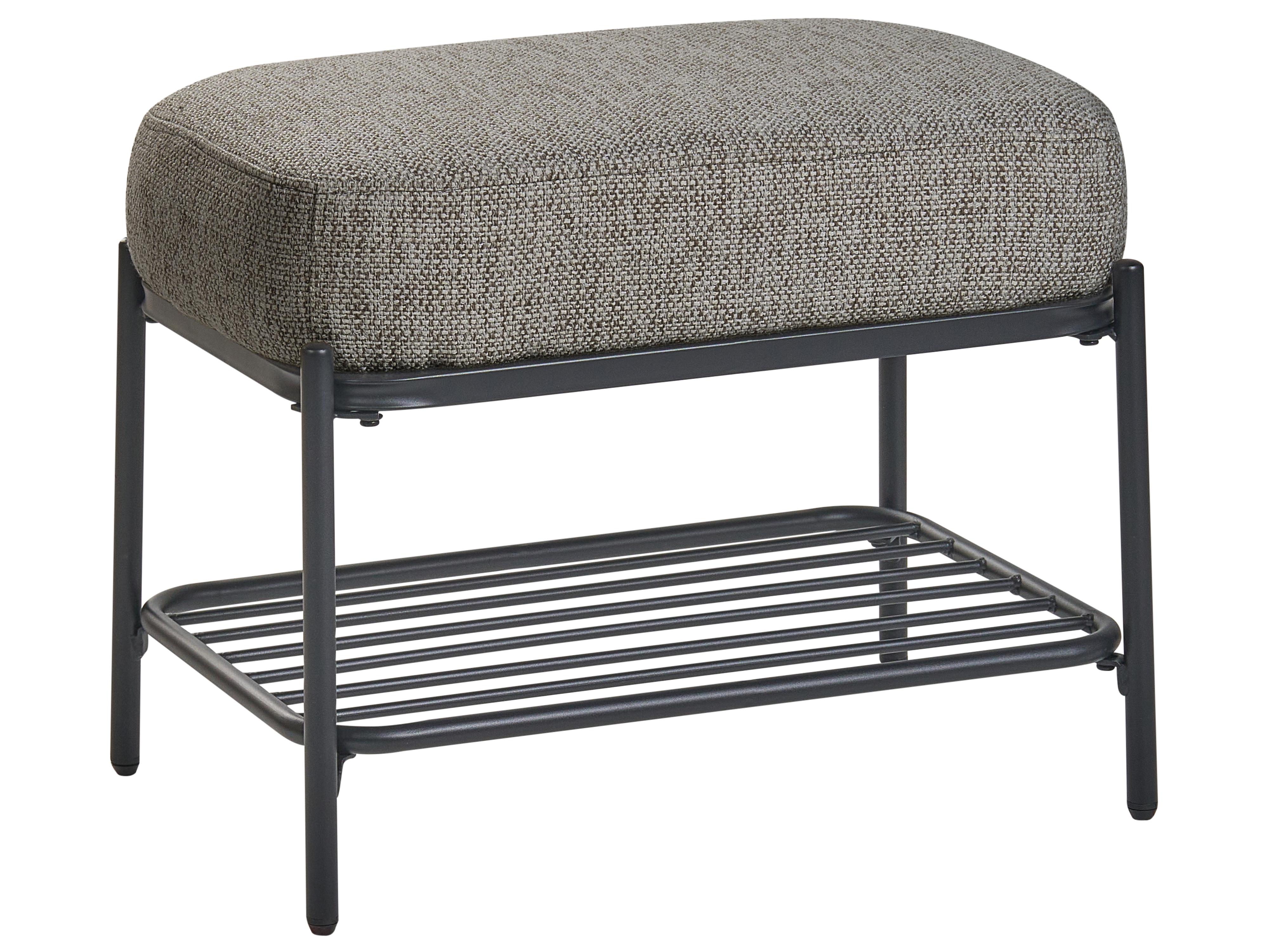 Shoe Bench TRUCKEE Fabric Black