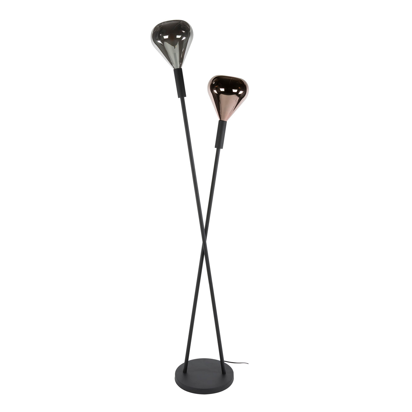 Giga Meubel Vloerlamp Wings - Zwart - 2-Lichts - 30x30x175cm