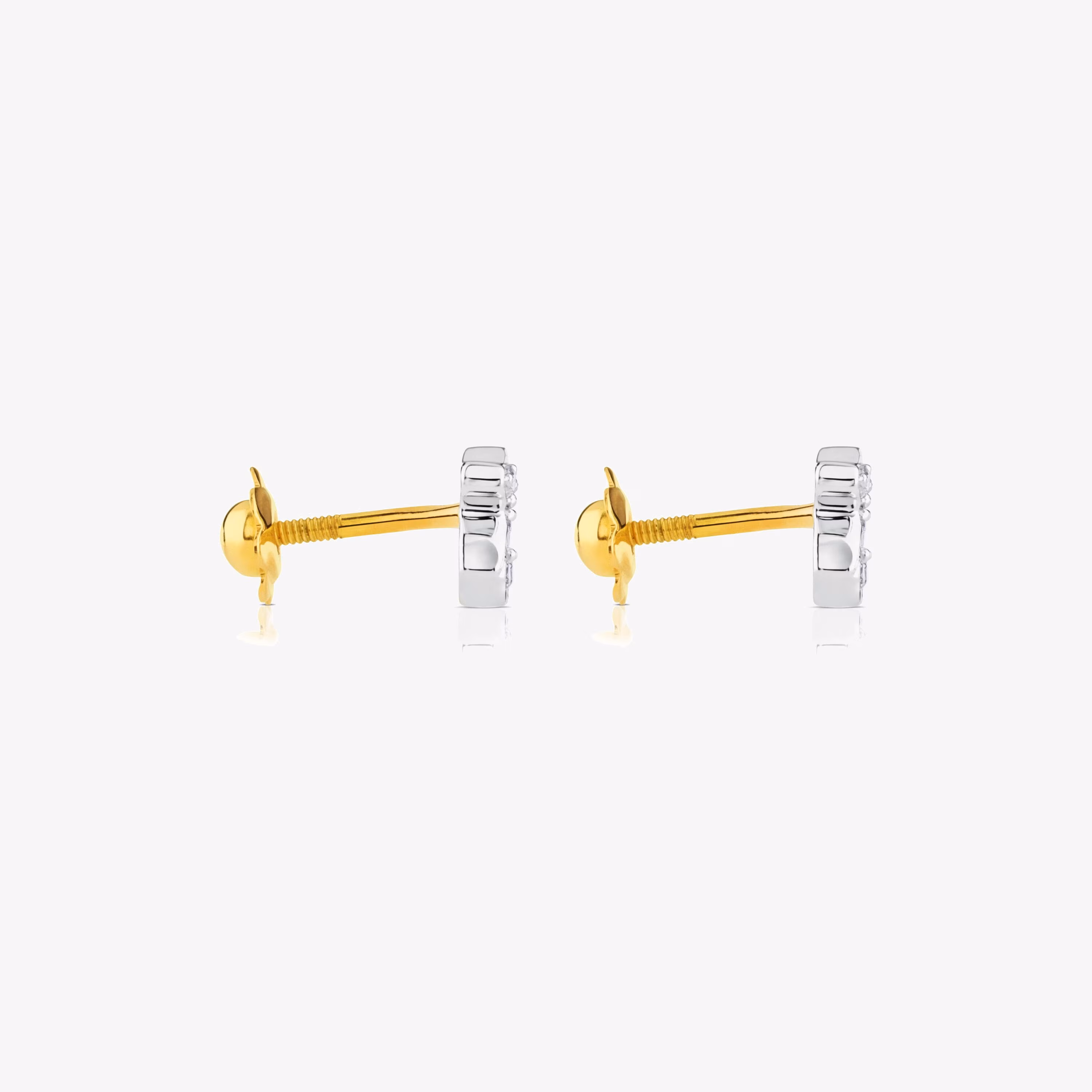 Pendientes oso de oro blanco y diamantes Puppies