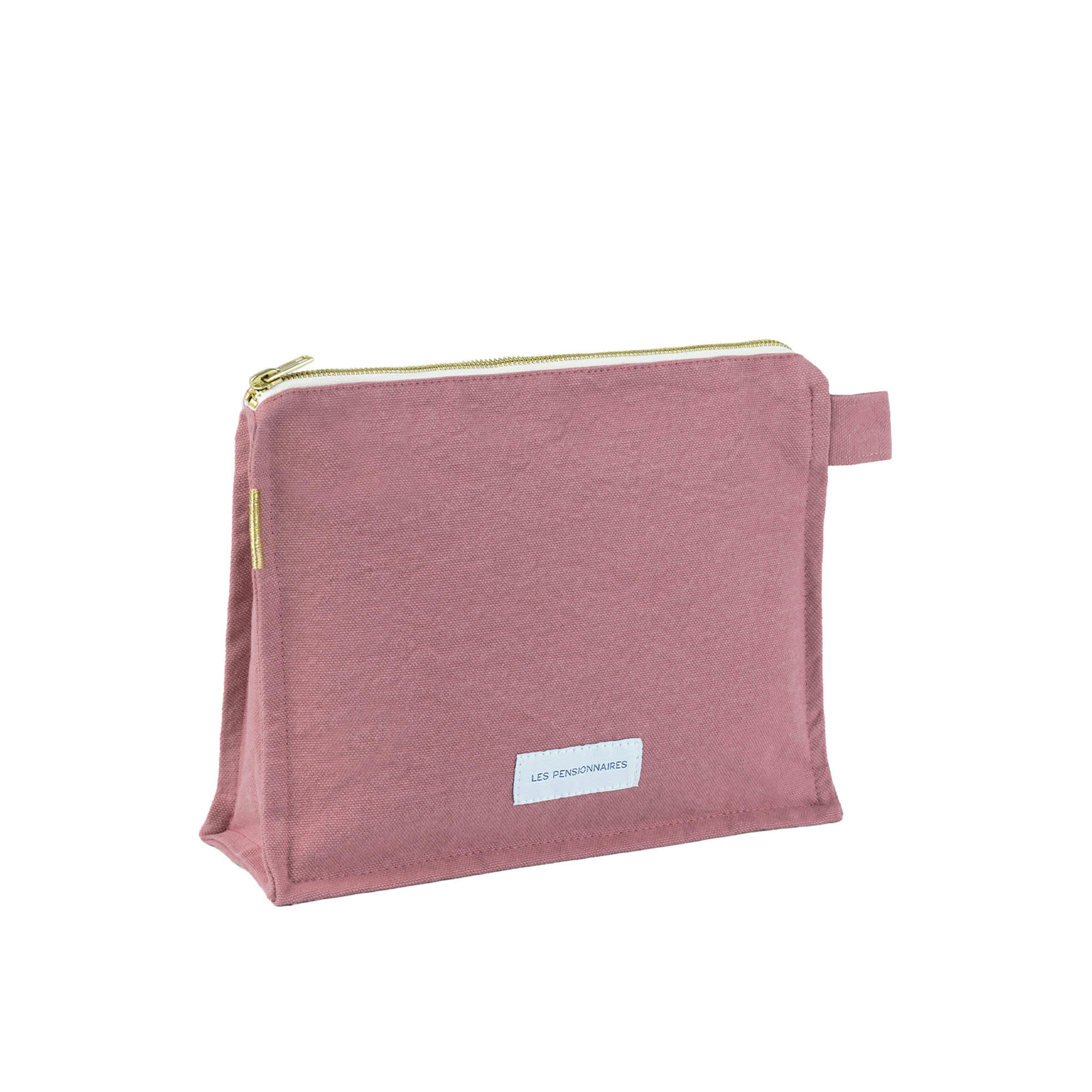 - Trousse de toilette en toile de coton bio bois de rose