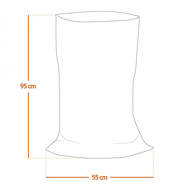 Lot de 20 sacs à gravats réutilisables en polypropylène haute qualité - 55 Kg - Blanc - Linxor