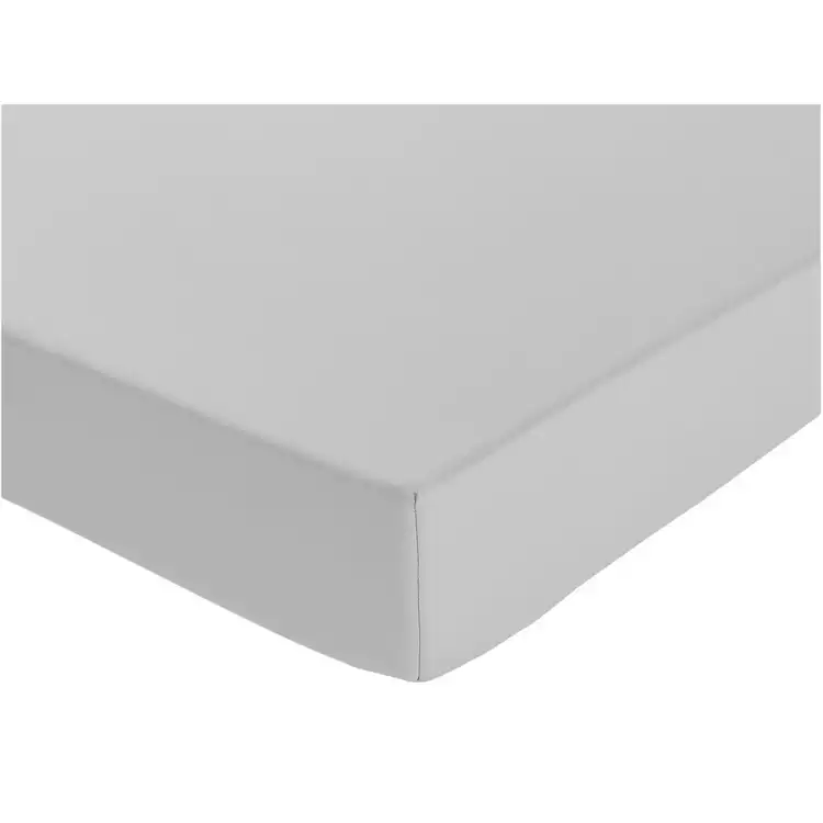 Habitat Cotton 200TC Grey Extra Deep Fitted Sheet - Single