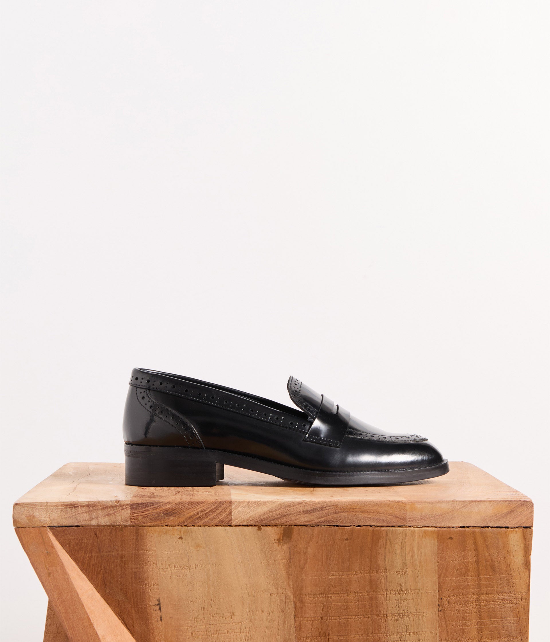 Mocassins cuir noir Ross