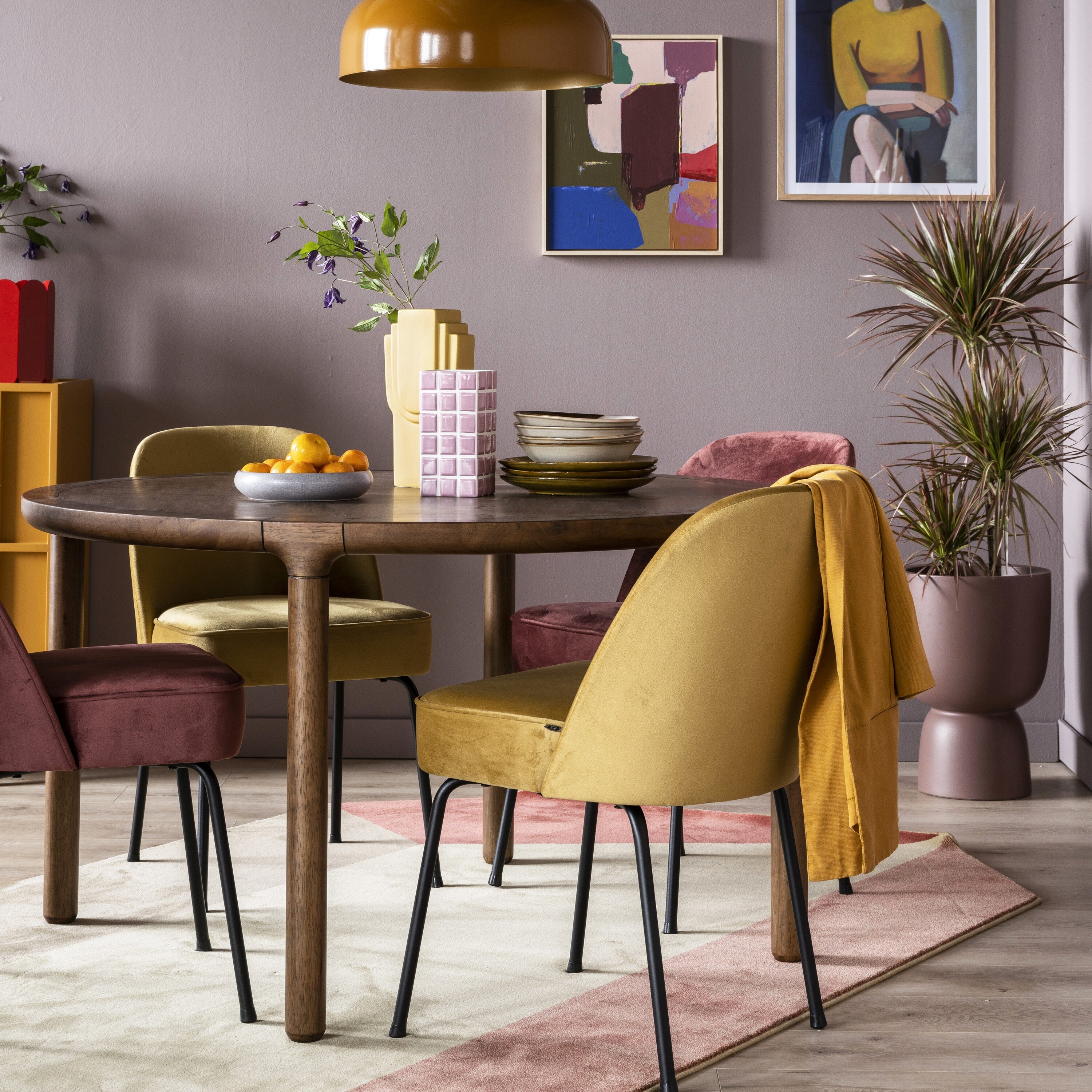 Zuiver x fonQ Storm Eettafel - Ø 130 cm - Donkerbruin