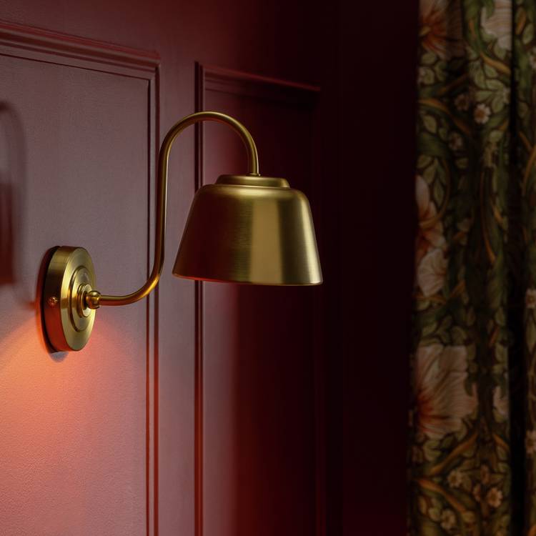 Habitat x Morris & Co. Library Brass Wall Light