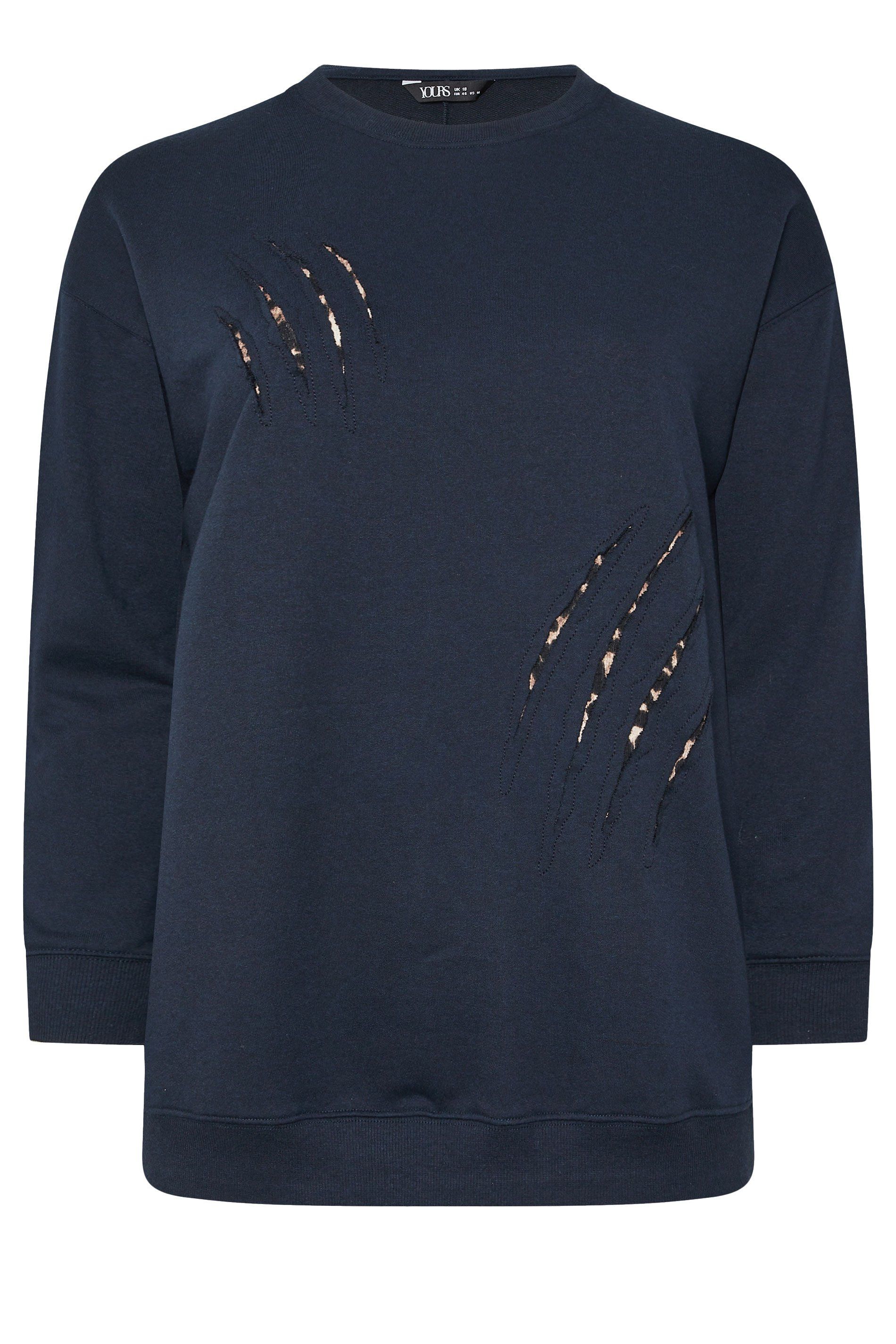 Yours Leopard Slash Sweatshirt