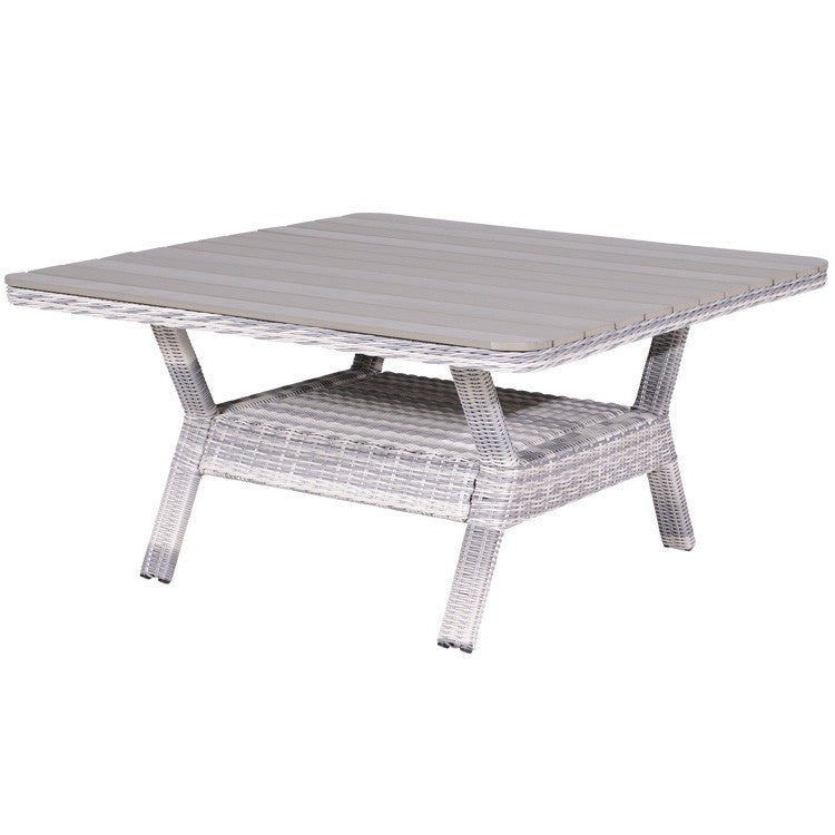Garden Impressions Milwaukee tafel - 126,5x126,5 cm - cloudy grey - polywood