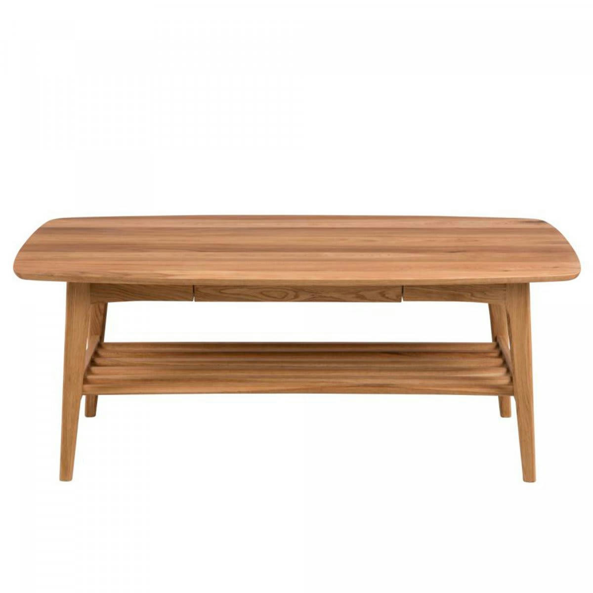 EMMIE - Table basse rectangulaire avec rangements en bois 130x70cm