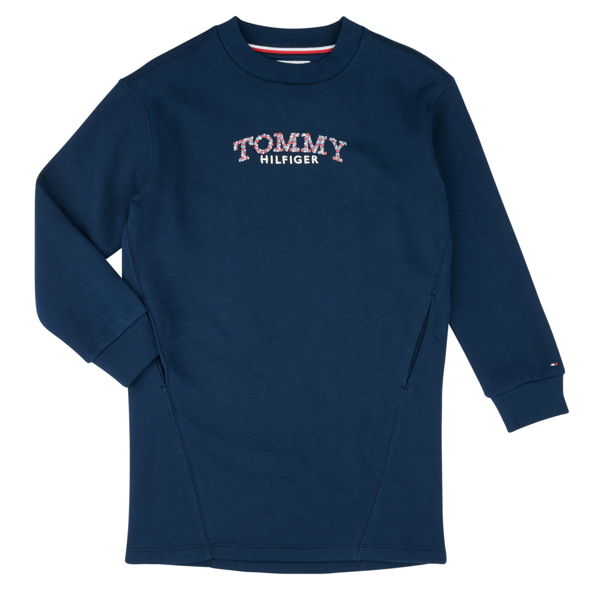 Tommy Hilfiger - TOMMY PUFF FLOWER HWK DRESS LS - Marine
