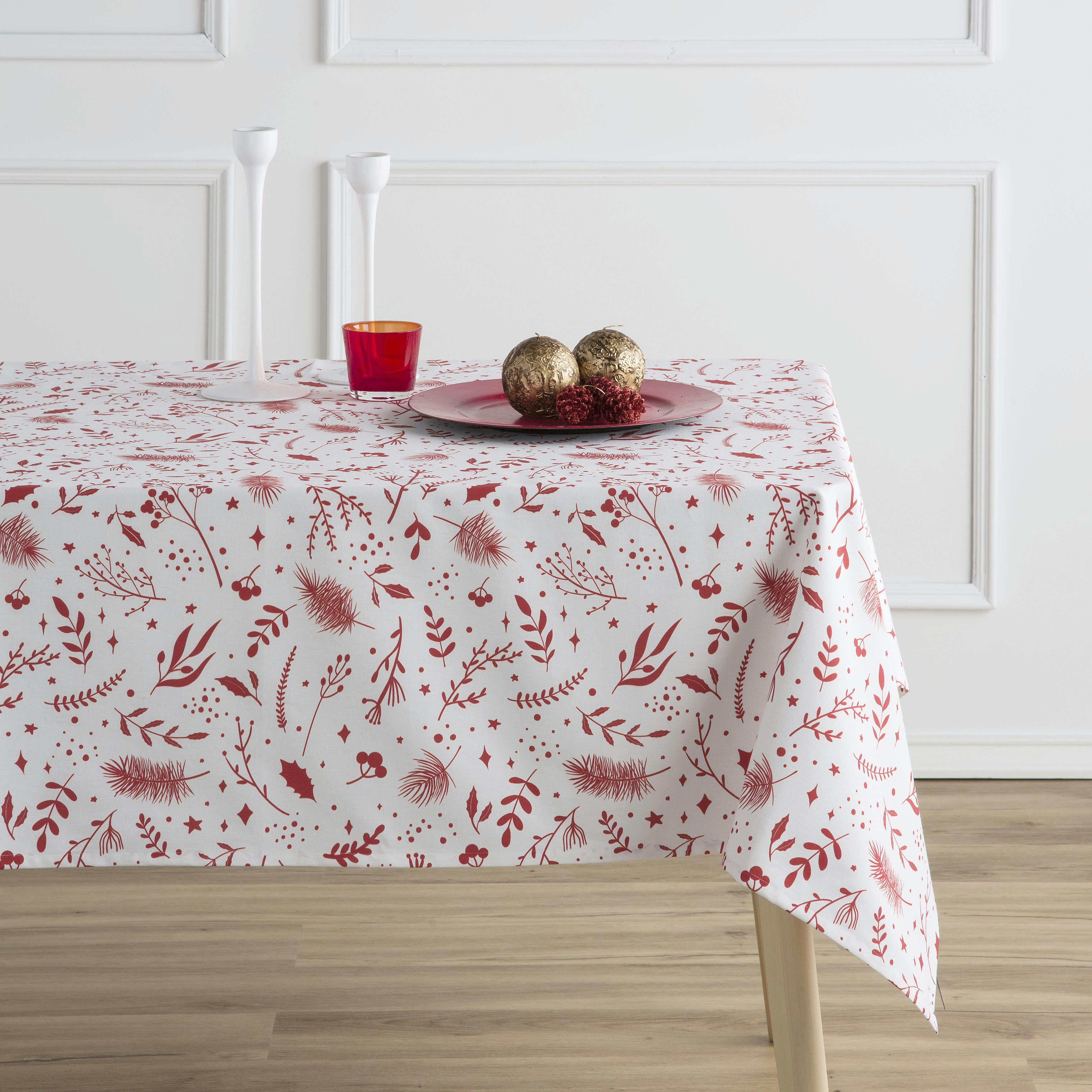 FAMILY BLANCO - Nappe multicolore imprimée anti-taches coton 140x300 cm