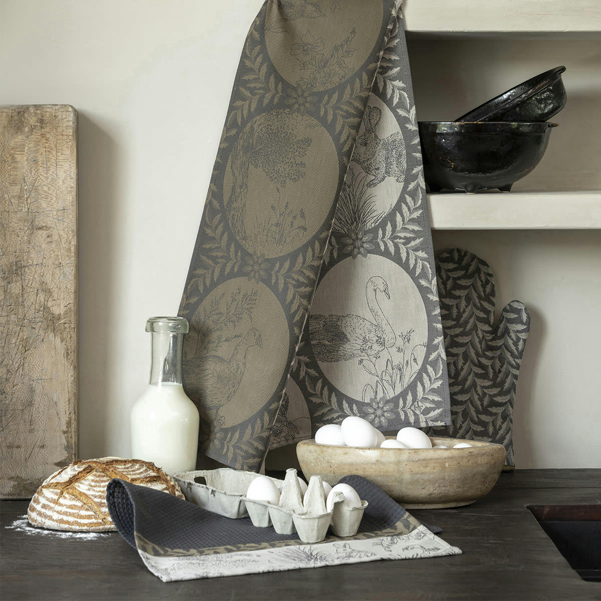 JOSÉPHINE - Essuie-mains en coton hirondelle 54 x 38