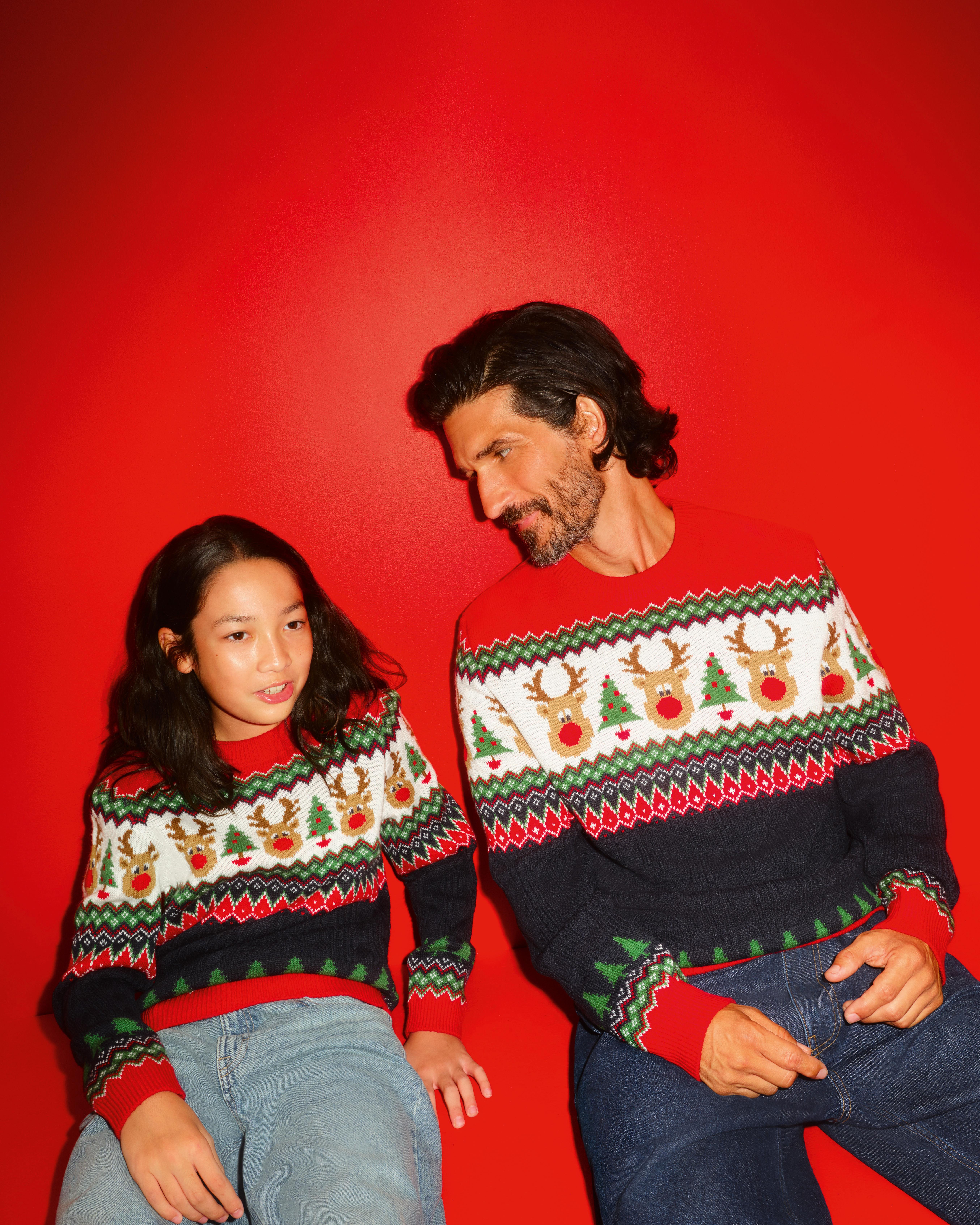 7-15yrs | Kid’s Reindeer Fair Isle Family Twinning Sweater