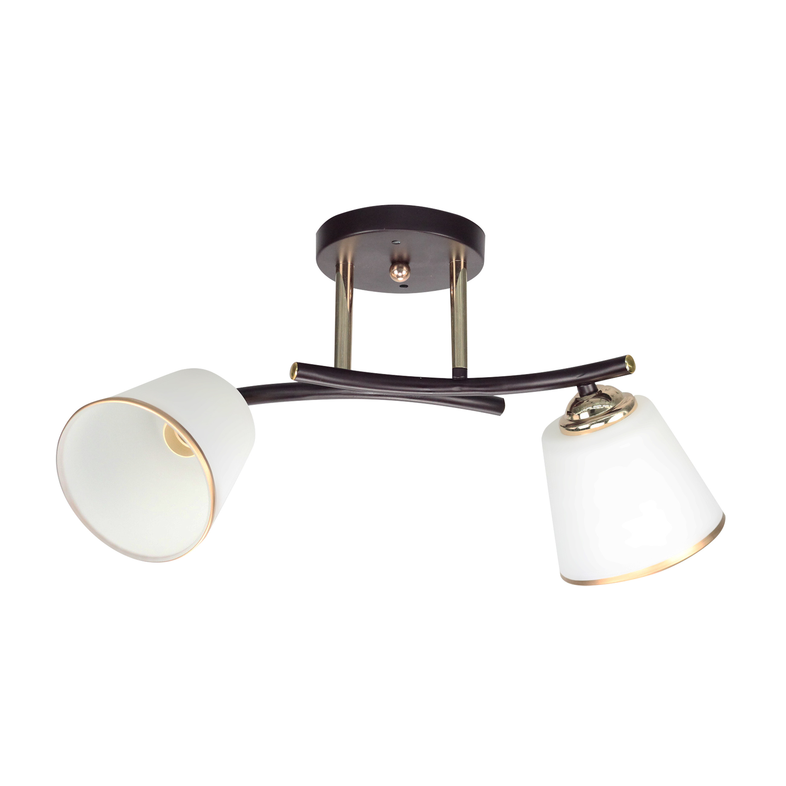 Lampa sufitowa Greco białe klosze czarno-złota 2xE27x40W IP20 Candellux