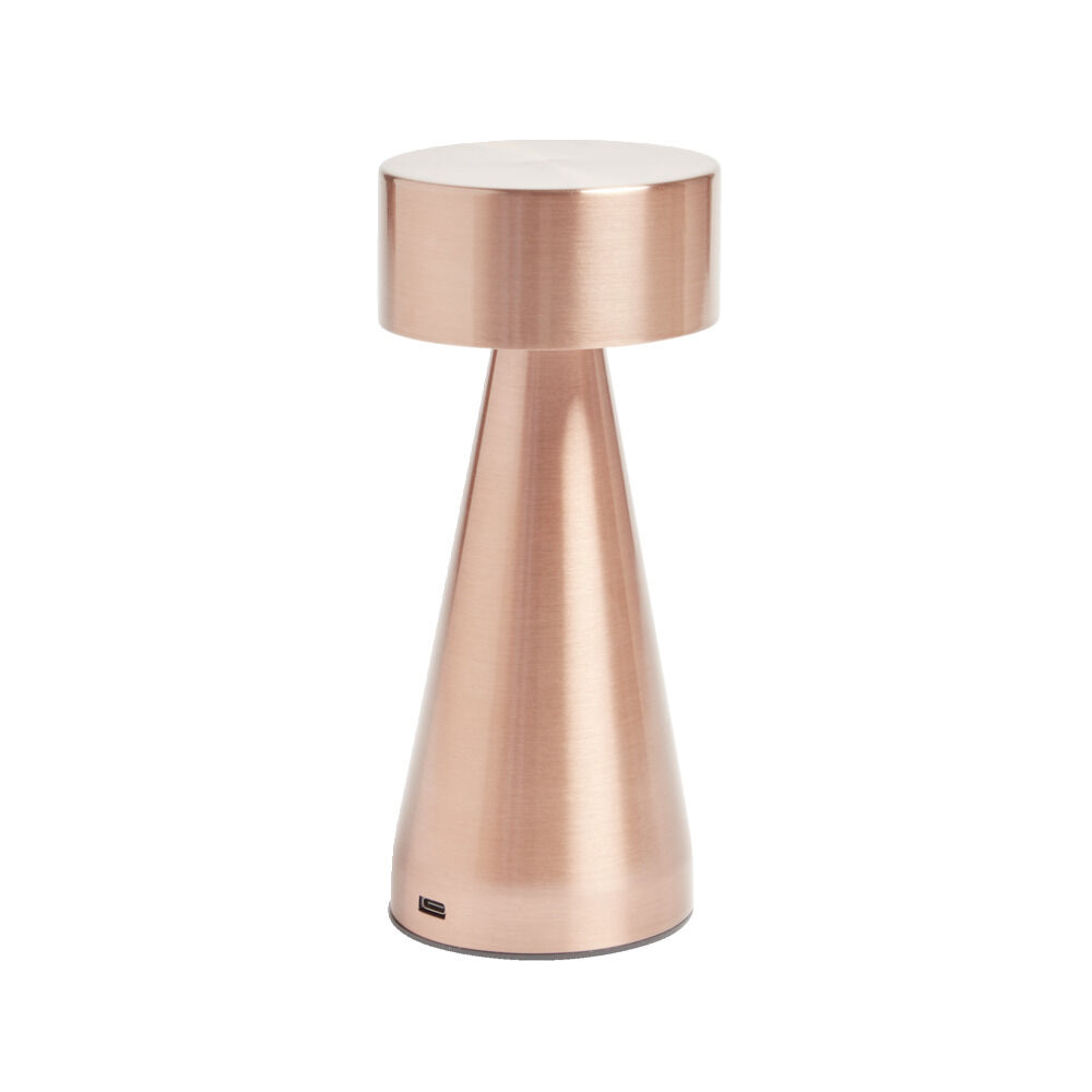 Lampe de table Squari USB tactile orange Ø9,5xH22,5cm