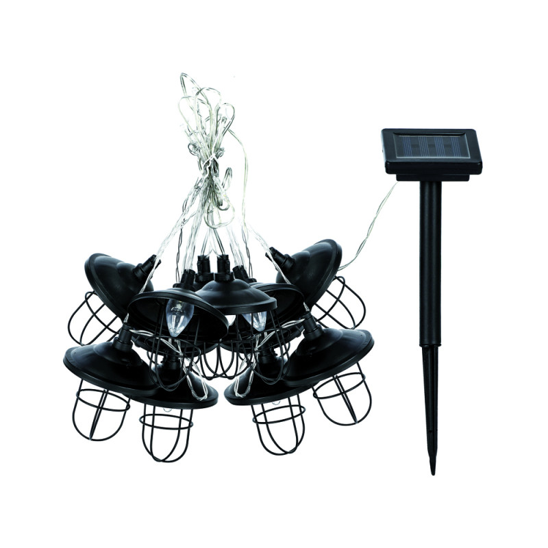 Guirlande lumineuse LED métal noir 3000 K 5 m 10 x 1 W XANLITE
