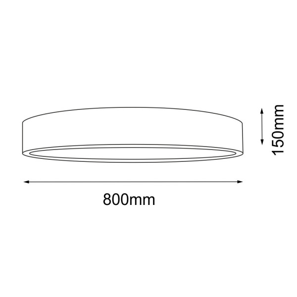 Plafonczarno-biały okrągły 80cm BUNGO 9xE27x40W IP20 Shilo