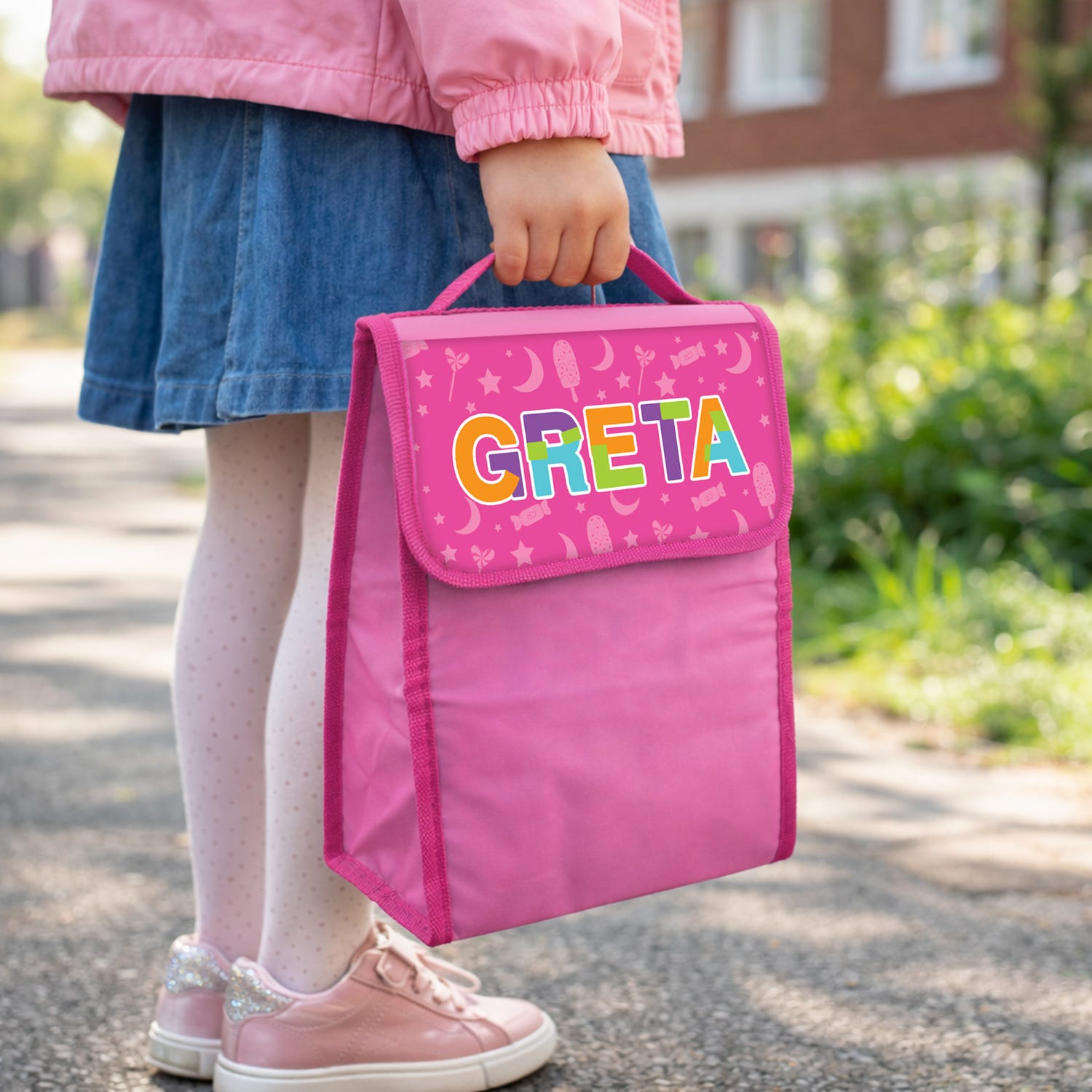 Zainetto bambina porta merenda nome Greta