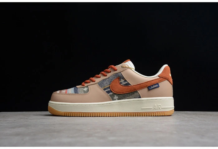 Nike Air Force 1 07 ESS White Brown Metallic Gold CW2288-686