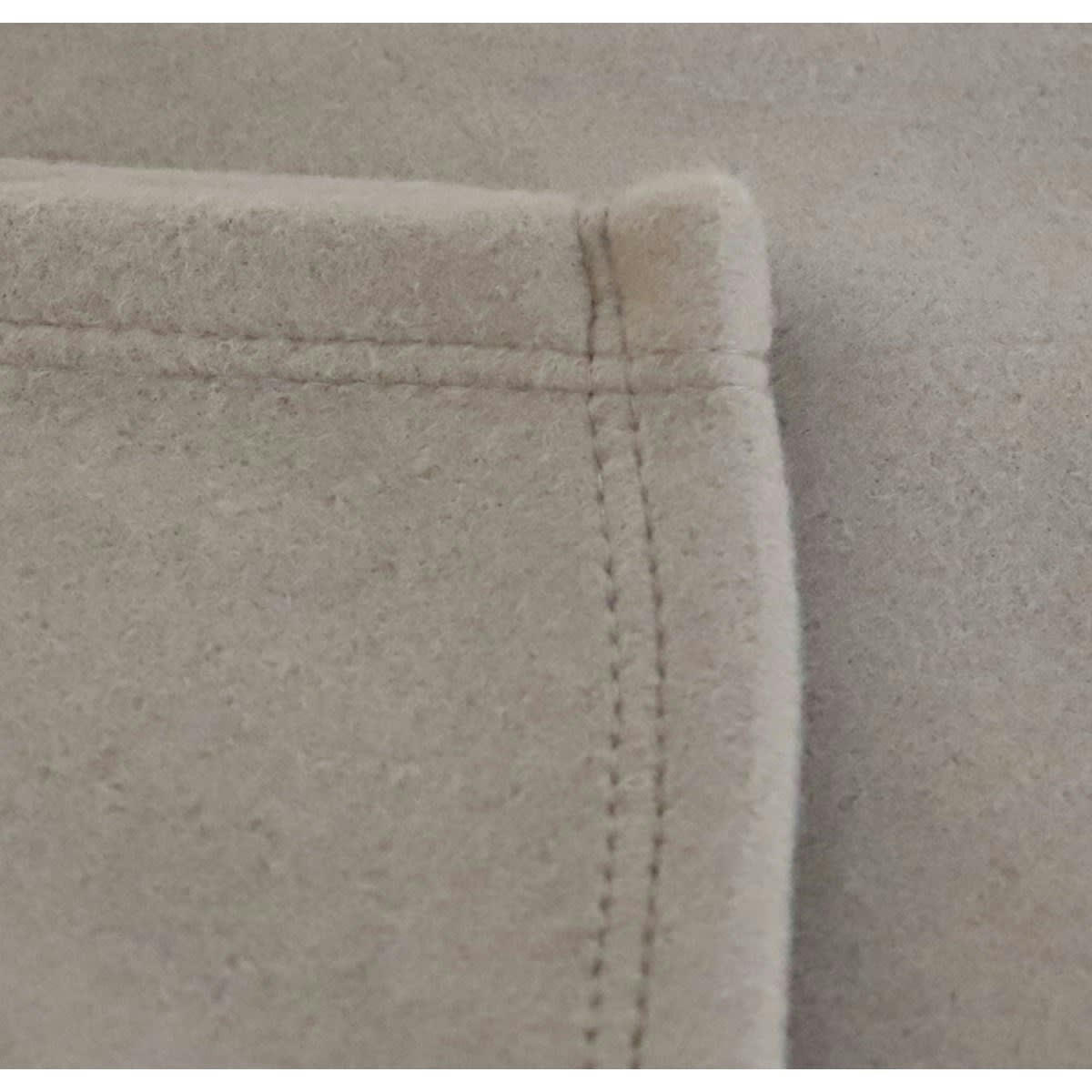 POLAIRE NON FEU - Couverture plaid polaire 320gr en polyester taupe 240x260 cm