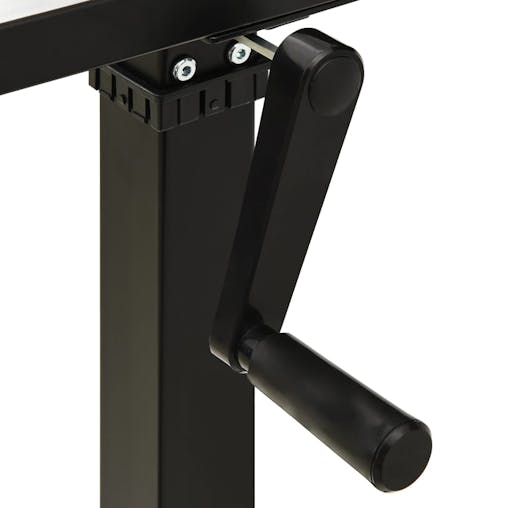 NNEVL Manual Height Adjustable Standing Desk Frame Hand Crank Black