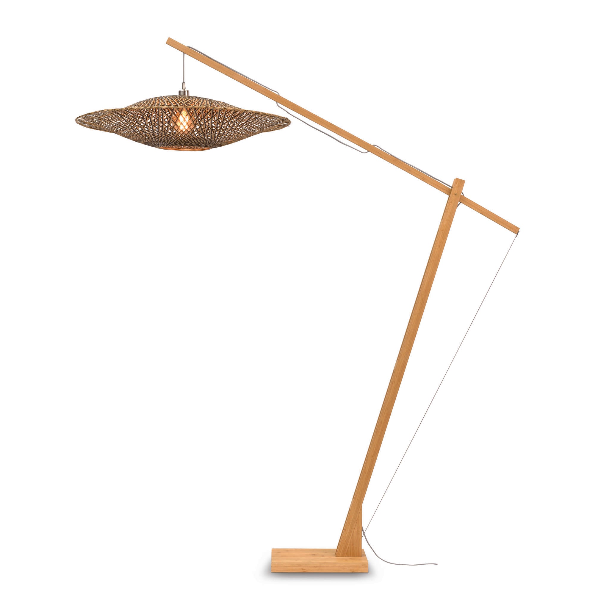 GOOD&MOJO vloerlamp Bali - bruin - Ø87cm