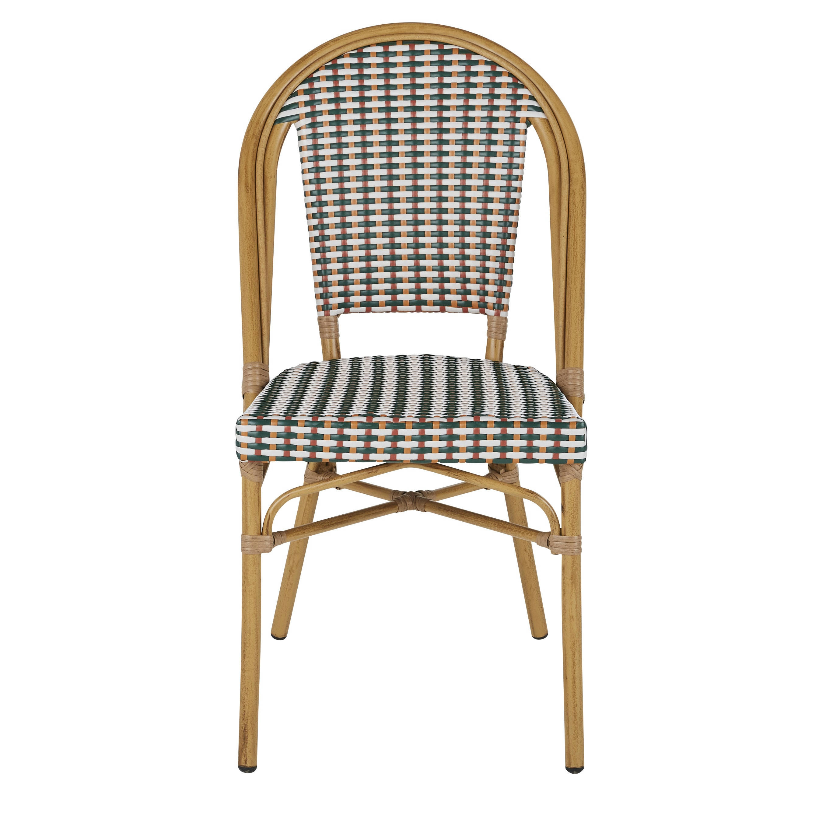 Kafe Business - Chaise de jardin professionnelle en résine tressée multicolore