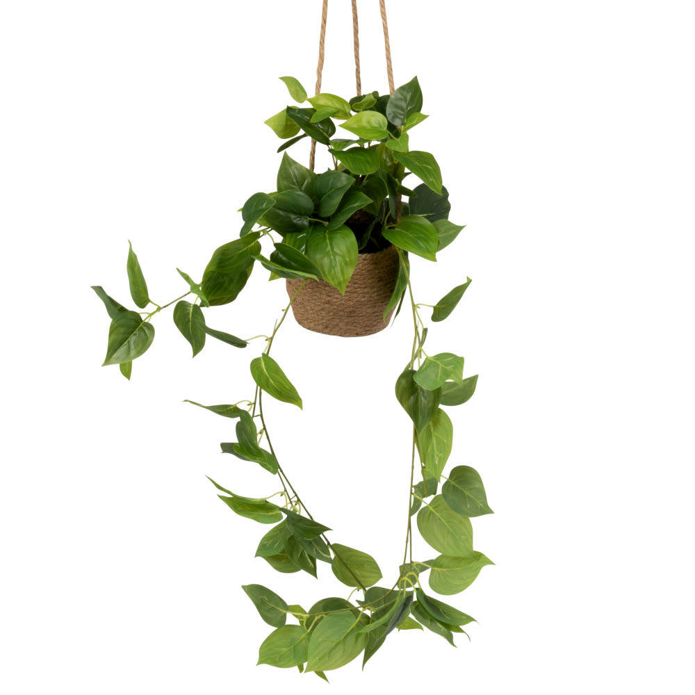- Plante artificielle suspendue pot en chanvre