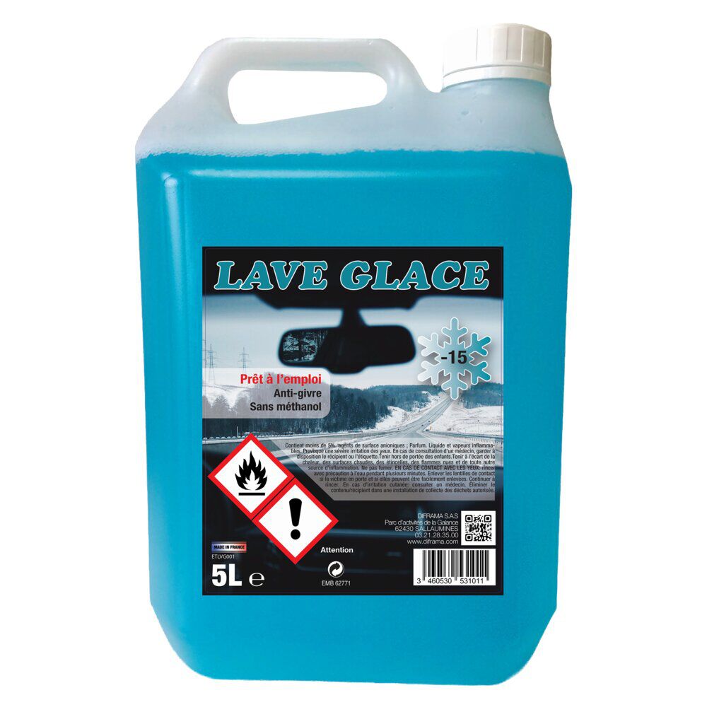 Lave-glace -15°C démoustiqueur dégraissant sans méthanol 5L