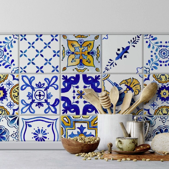 Fliesenaufkleber »Mediterrane Landhaus Kachel«, selbstklebend