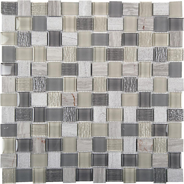 Mosaique de Marbre et Verre Beige - vendu par plaque de 32.8X32.8 cm -