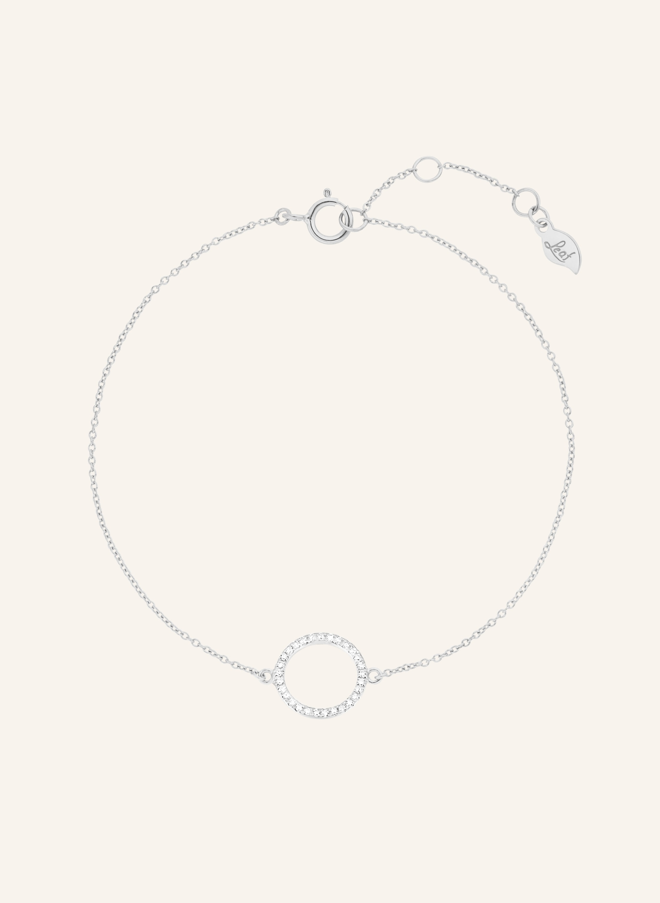 Leaf Armband CIRCLE aus 18 Karat Weißgold mit Diamanten