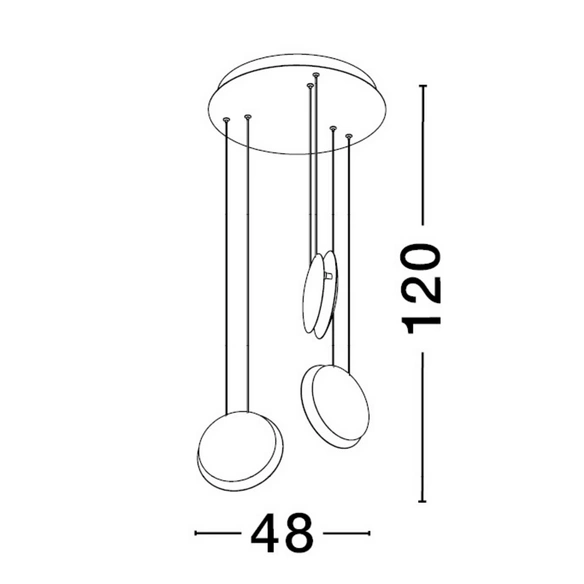 Pendelleuchte »Shell «, LED, 18 W, Höhe: 120 cm, schwarz/goldfarben
