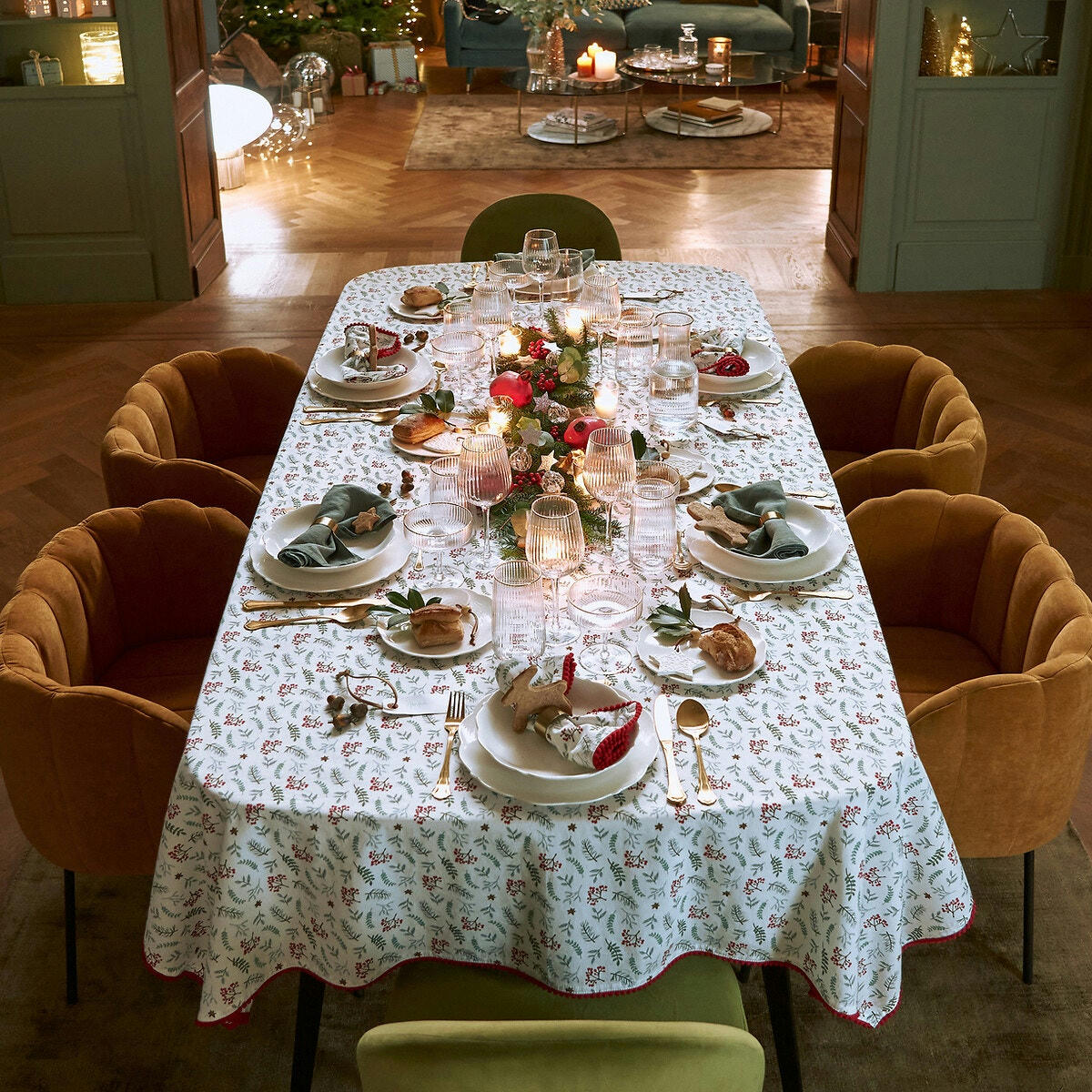 Lot de 4 serviettes de table, Winter berry