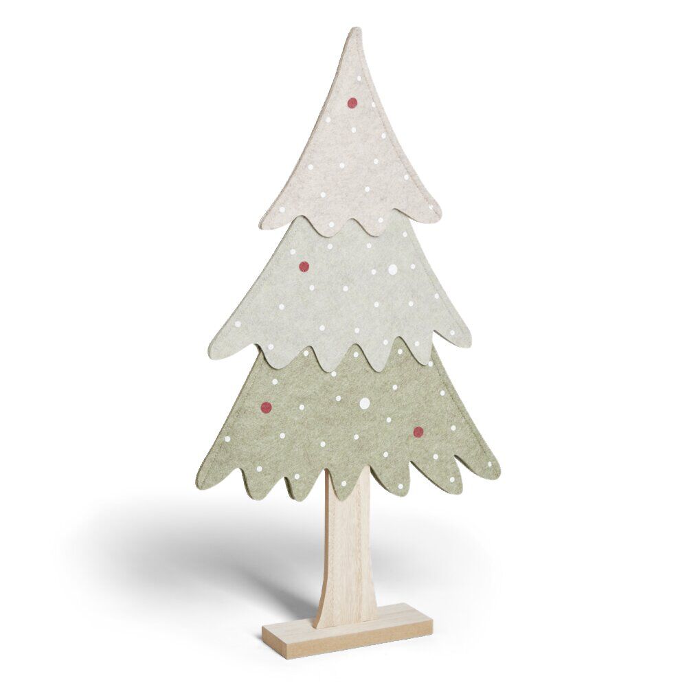 Sapin à poser bois et feutrine vert H59cm