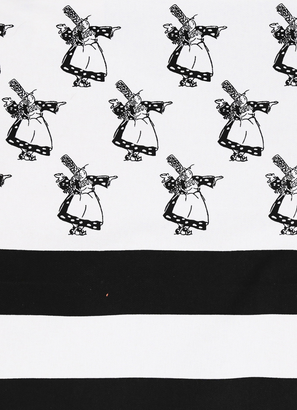 TABLIER EN COTON DRAPEAU BRETON BLANC / NOIR