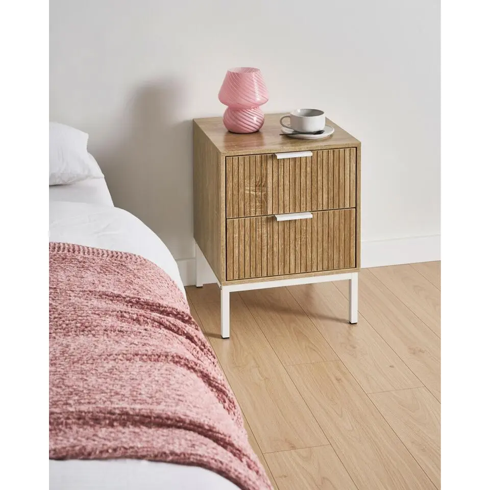 ROYALLA - Nachtkastje - Lichtbruin - MDF