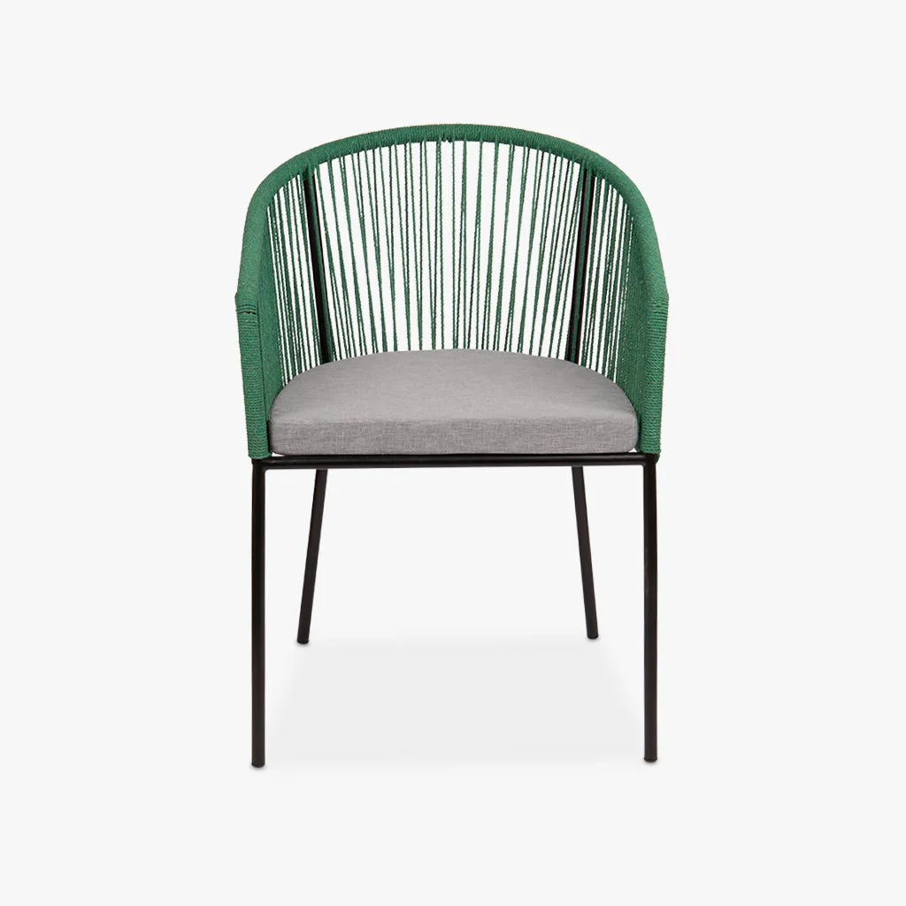 Cadeira corda verde 56x50x80cm TULUM