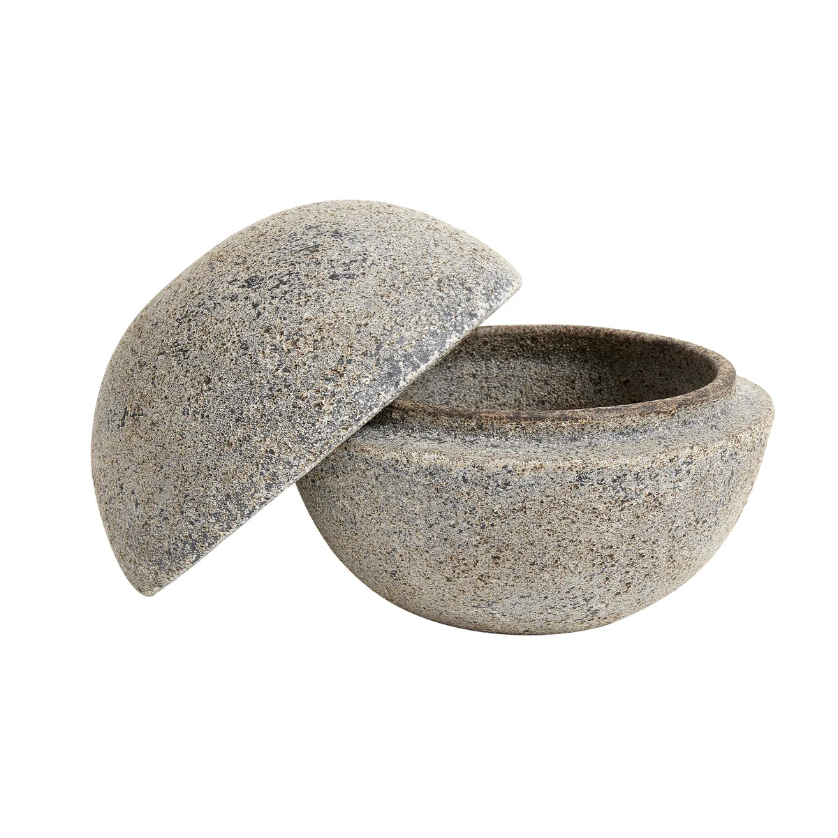 Muubs - Stain Bonboniere, Terrakotta, Ø 15 cm, grau / braun