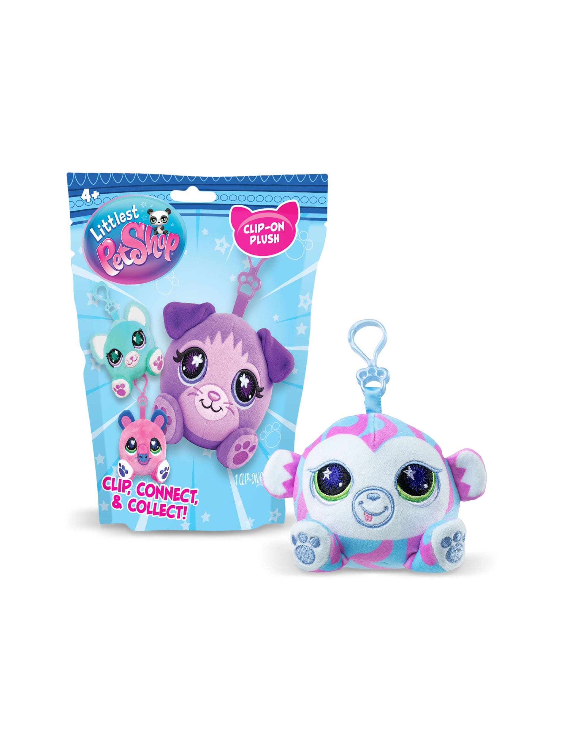 Littlest Pet Shop – pluszak zawieszka clip-on w saszetce niespodziance